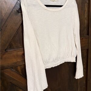 Madewell Cream Long Sleeve Top